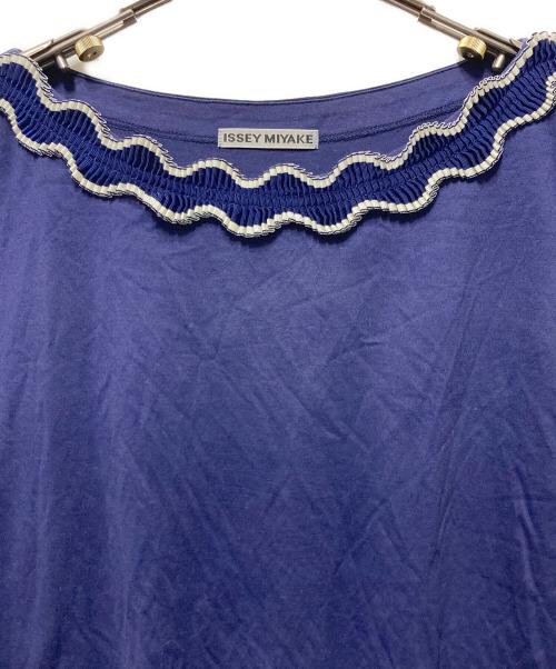 ISSEY MIYAKE（イッセイミヤケ）ISSEY MIYAKE (イッセイミヤケ) ワイドカットソー ネイビー サイズ:2の古着・服飾アイテム