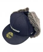 New Era×SUPREMEニューエラ×シュプリーム）の古着「キャップ」｜ネイビー