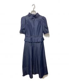 HER LIP TO（ハーリップトゥ）の古着「Menton Denim Shirt Dress」｜ネイビー