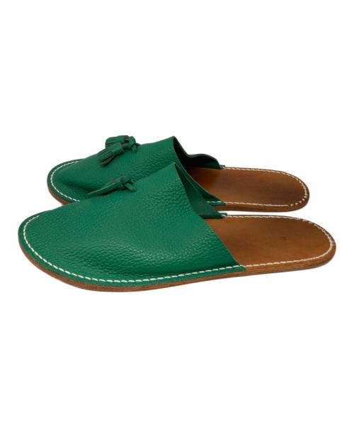 HENDER SCHEME（エンダースキーマ）HENDER SCHEME (エンダースキーマ) レザーミュール グリーン サイズ:freeの古着・服飾アイテム
