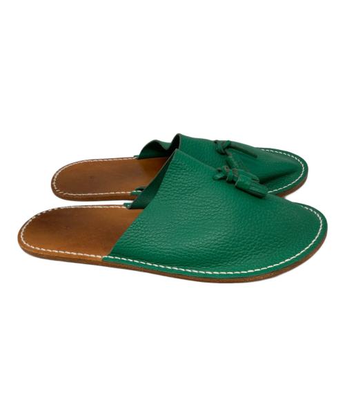 HENDER SCHEME（エンダースキーマ）HENDER SCHEME (エンダースキーマ) レザーミュール グリーン サイズ:freeの古着・服飾アイテム