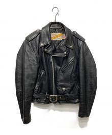 Schott（ショット）の古着「618レザーライダースジャケット」｜ブラック