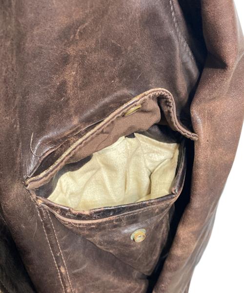 Schott（ショット）Schott (ショット) 618レザーライダースジャケット ブラウン サイズ:42の古着・服飾アイテム