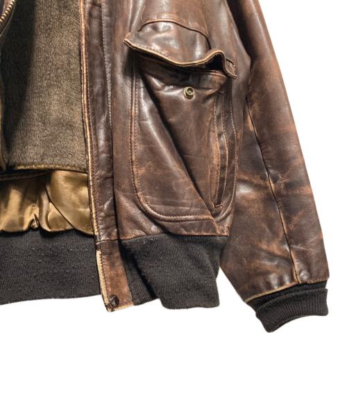 Schott（ショット）Schott (ショット) 618レザーライダースジャケット ブラウン サイズ:42の古着・服飾アイテム