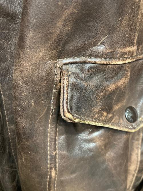 Schott（ショット）Schott (ショット) 618レザーライダースジャケット ブラウン サイズ:42の古着・服飾アイテム