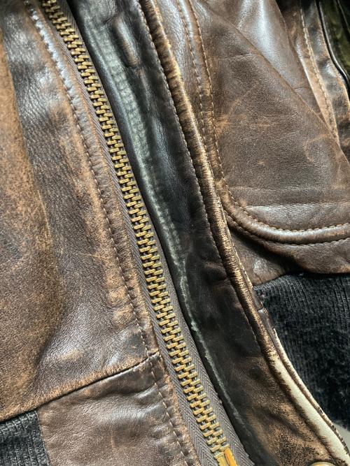 Schott（ショット）Schott (ショット) 618レザーライダースジャケット ブラウン サイズ:42の古着・服飾アイテム