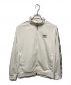 UMBROアンブロ）の古着「HBL OG STAND-NECK TRACKJACKET」｜ホワイト×ボルドー