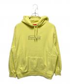 SUPREMEシュプリーム）の古着「KAWS CHALK LOGO HOODED SWEATSHIRT」｜イエロー