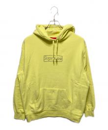 SUPREME（シュプリーム）の古着「KAWS CHALK LOGO HOODED SWEATSHIRT」｜イエロー