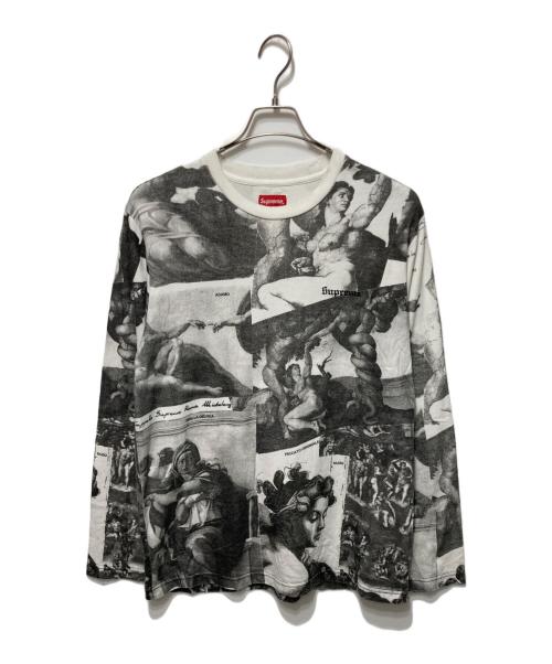 SUPREME（シュプリーム）SUPREME (シュプリーム) MICHELANGELO L/S ブラック×ホワイト サイズ:Mの古着・服飾アイテム