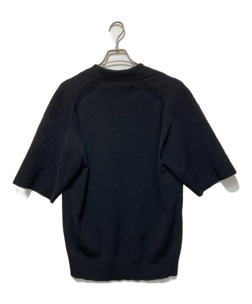 AURALEE（オーラリー）AURALEE (オーラリー) WOOL RECYCLE POLYESTER HIGH GAUGE RIB KNIT SKIPPER 半袖ニット/ウールリサイクルハイゲージリブニット ブラック サイズ:Freeの古着・服飾アイテム