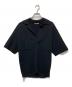 AURALEE（オーラリー）の古着「WOOL RECYCLE POLYESTER HIGH GAUGE RIB KNIT SKIPPER 半袖ニット/ウールリサイクルハイゲージリブニット」｜ブラック