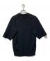 AURALEE (オーラリー) WOOL RECYCLE POLYESTER HIGH GAUGE RIB KNIT SKIPPER 半袖ニット/ウールリサイクルハイゲージリブニット ブラック サイズ:Free：15000円