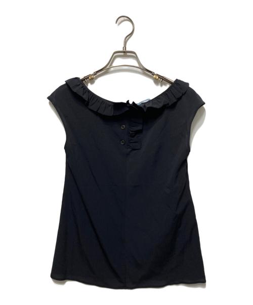 PRADA（プラダ）PRADA (プラダ) ノースリーブブラウス ブラック サイズ:36の古着・服飾アイテム
