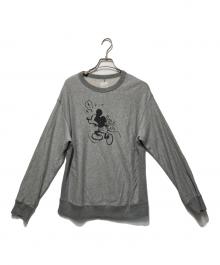 lelill×DISNEY（レリル×ディズニー）の古着「ミッキープリントクルーネックスウェット」｜グレー