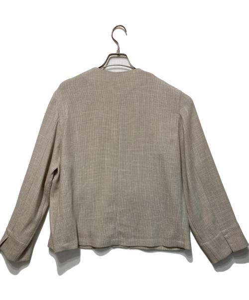自由区（ジユウク）自由区 (ジユウク) ライトカラミノーカラー ジャケット ベージュ サイズ:44の古着・服飾アイテム