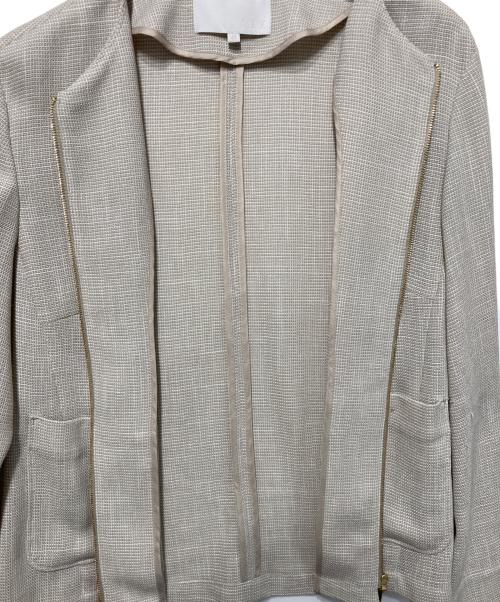 自由区（ジユウク）自由区 (ジユウク) ライトカラミノーカラー ジャケット ベージュ サイズ:44の古着・服飾アイテム