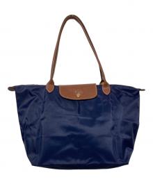 LONGCHAMP（ロンシャン）の古着「ルプリアージュトートバッグ」｜ネイビー