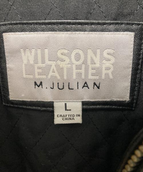 WILSON LEATHEAR（ウィルソンレザー）WILSON LEATHEAR (ウィルソンレザー) ジップレザージャケット ブラック サイズ:Lの古着・服飾アイテム