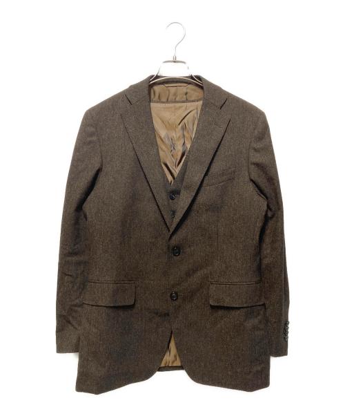 blazer's bank.com（ブレイザーズバンク）blazer's bank.com (ブレイザーズバンク) 3ピーススーツ ブラウン サイズ:175cm-6Dropの古着・服飾アイテム