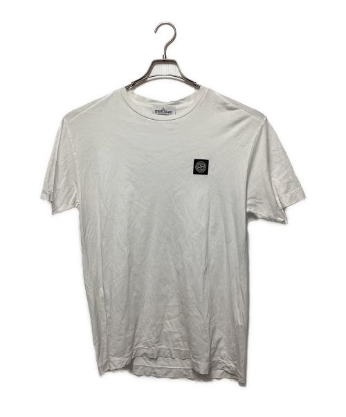 STONE ISLAND（ストーンアイランド）STONE ISLAND (ストーンアイランド) ロゴパッチ半袖Tシャツ ホワイト サイズ:Lの古着・服飾アイテム