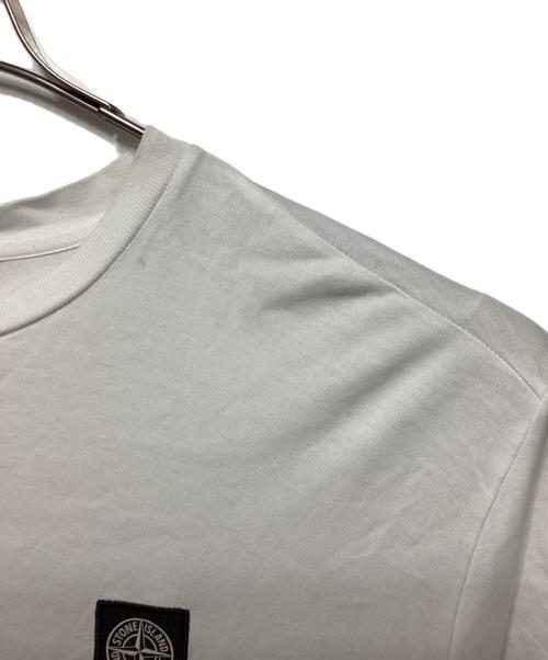 STONE ISLAND（ストーンアイランド）STONE ISLAND (ストーンアイランド) ロゴパッチ半袖Tシャツ ホワイト サイズ:Lの古着・服飾アイテム