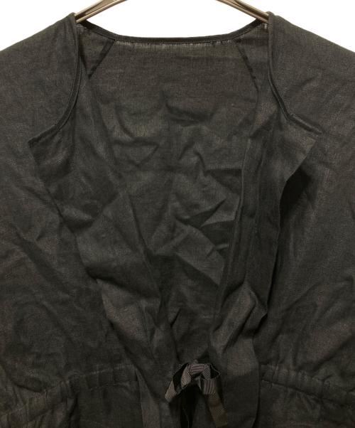 BEARDSLEY（ビアズリー）BEARDSLEY (ビアズリー) リネンブラウス ブラック サイズ:freeの古着・服飾アイテム