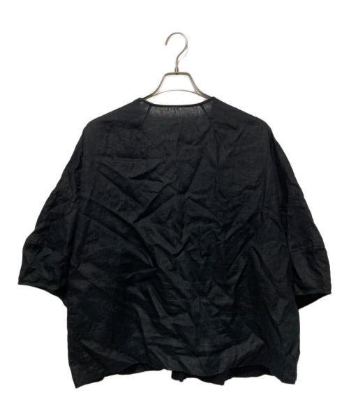 BEARDSLEY（ビアズリー）BEARDSLEY (ビアズリー) リネンブラウス ブラック サイズ:freeの古着・服飾アイテム