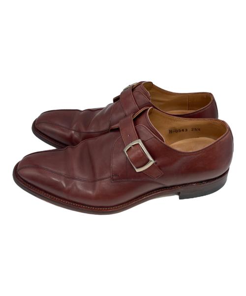 SCOTCH GRAIN（スコッチグレイン）SCOTCH GRAIN (スコッチグレイン) シングルモンクストラップシューズ ブラウン サイズ:25.5の古着・服飾アイテム
