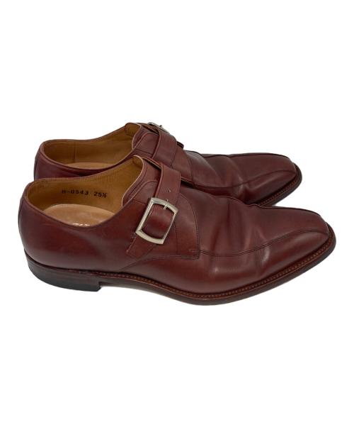 SCOTCH GRAIN（スコッチグレイン）SCOTCH GRAIN (スコッチグレイン) シングルモンクストラップシューズ ブラウン サイズ:25.5の古着・服飾アイテム