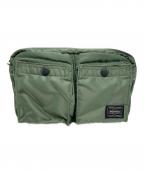 PORTERポーター）の古着「TANKER WAIST BAG」｜グリーン