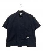 and wanderアンドワンダー）の古着「dry soft seersucker SS shirt/ドライソフトシアサッカーシャツ」｜ブラック