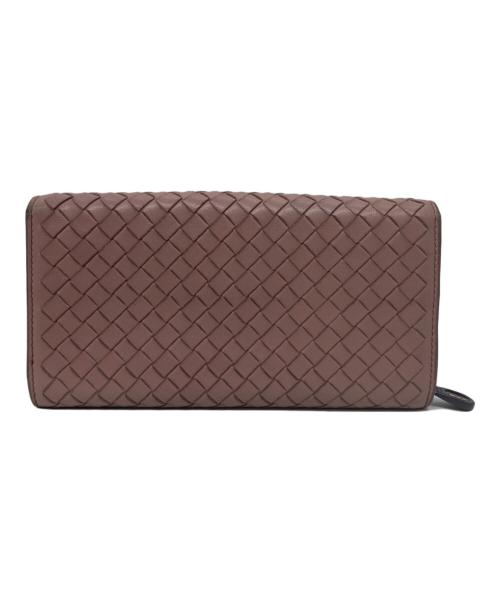 BOTTEGA VENETA（ボッテガベネタ）BOTTEGA VENETA (ボッテガベネタ) イントレチャート長財布 ピンクの古着・服飾アイテム