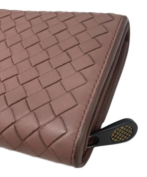 BOTTEGA VENETA（ボッテガベネタ）BOTTEGA VENETA (ボッテガベネタ) イントレチャート長財布 ピンクの古着・服飾アイテム