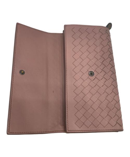 BOTTEGA VENETA（ボッテガベネタ）BOTTEGA VENETA (ボッテガベネタ) イントレチャート長財布 ピンクの古着・服飾アイテム