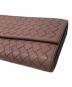 中古・古着 BOTTEGA VENETA (ボッテガベネタ) イントレチャート長財布 ピンク：10000円