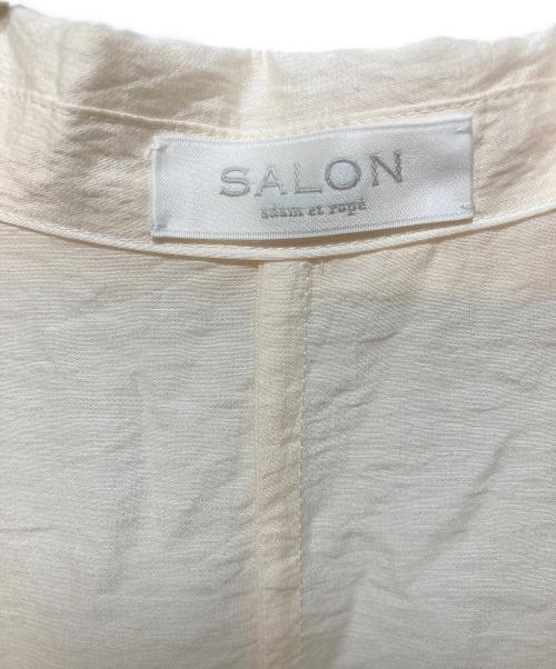 SALON adam et rope'（サロンアダムエロペ）SALON adam et rope' (サロンアダムエロペ) シアーハーフスリーブジャケット ベージュ サイズ:Freeの古着・服飾アイテム