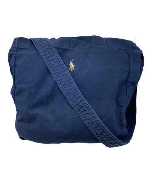 POLO RALPH LAUREN（ポロ・ラルフローレン）POLO RALPH LAUREN (ポロ・ラルフローレン) 2WAYキャンバスショルダーバッグ ネイビーの古着・服飾アイテム
