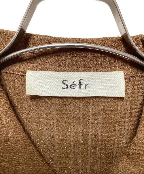 Sefr（セファ）Sefr (セファ) SHORT-SLEEVED SHIRTS/ショートスリーブシャツ ブラウン サイズ:Lの古着・服飾アイテム