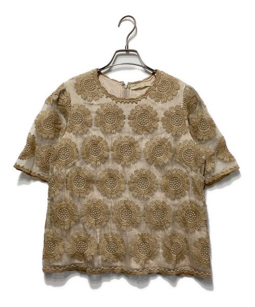 ne quittez pas（ヌキテパ）ne quittez pas (ヌキテパ) 半袖ブラウス ブラウン サイズ:不明の古着・服飾アイテム