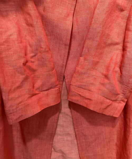 Aquascutum（アクアスキュータム）Aquascutum (アクアスキュータム) リネン混ライトコート レッド サイズ:8の古着・服飾アイテム