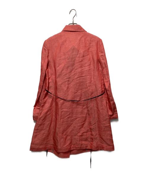 Aquascutum（アクアスキュータム）Aquascutum (アクアスキュータム) リネン混ライトコート レッド サイズ:8の古着・服飾アイテム