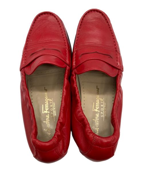 Salvatore Ferragamo（サルヴァトーレ フェラガモ）Salvatore Ferragamo (サルヴァトーレ フェラガモ) ローファー レッド サイズ:6　1/2の古着・服飾アイテム
