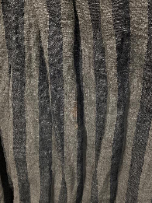 ICHI Antiquites（イチアンティークス）ICHI Antiquites (イチアンティークス) リネンazumadakiストライプスカート グレー サイズ:freeの古着・服飾アイテム