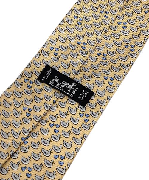 HERMES（エルメス）HERMES (エルメス) シルクネクタイ イエロー サイズ:表記無しの古着・服飾アイテム