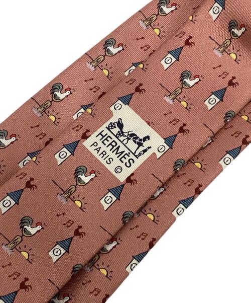 HERMES（エルメス）HERMES (エルメス) シルクネクタイ ピンク サイズ:表記無しの古着・服飾アイテム