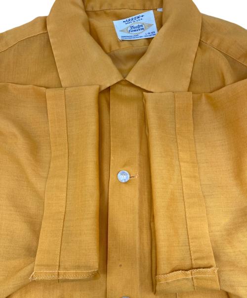 ARROW（アロー）ARROW (アロー) 60'Sオープンカラーシャツ オレンジ サイズ:Ｌの古着・服飾アイテム