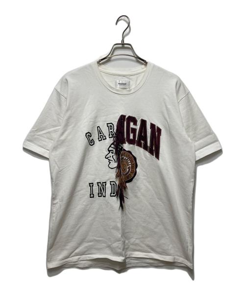 doublet（ダブレット）doublet (ダブレット) double faced embroidery t-shirt ホワイト サイズ:Ｌの古着・服飾アイテム