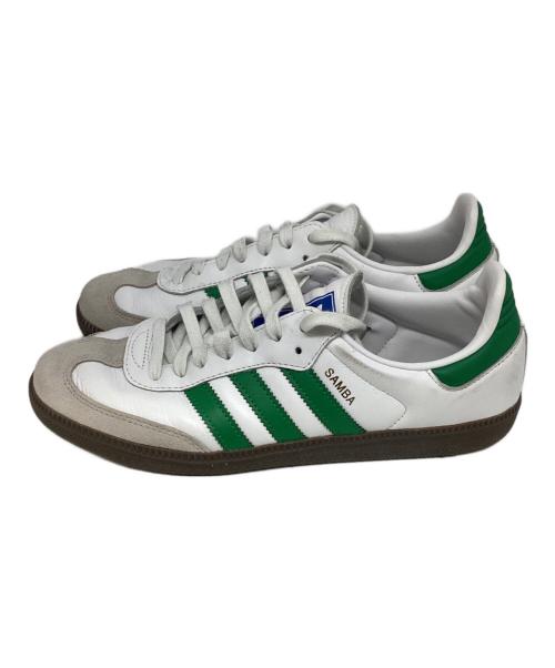 adidas（アディダス）adidas (アディダス) SAMBAローカットスニーカー ホワイト×グリーン サイズ:26.5の古着・服飾アイテム