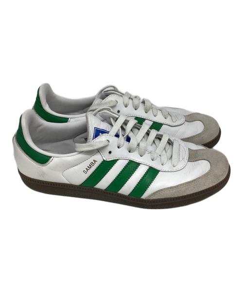 adidas（アディダス）adidas (アディダス) SAMBAローカットスニーカー ホワイト×グリーン サイズ:26.5の古着・服飾アイテム